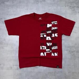 Y2K Red Vans Skateboarding Grunge T-Shirt